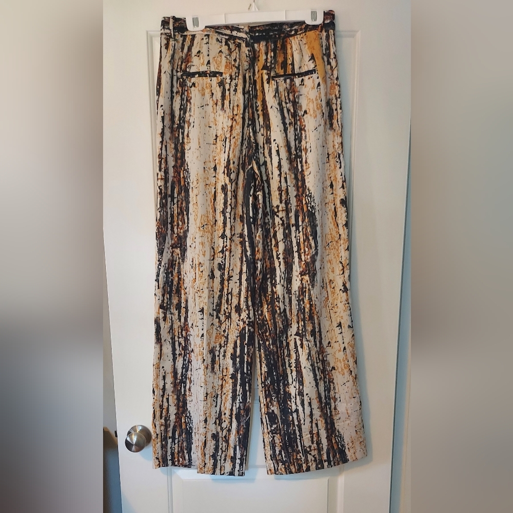 Zara Multicolor Abstract Print Trousers - Picture 2 of 10